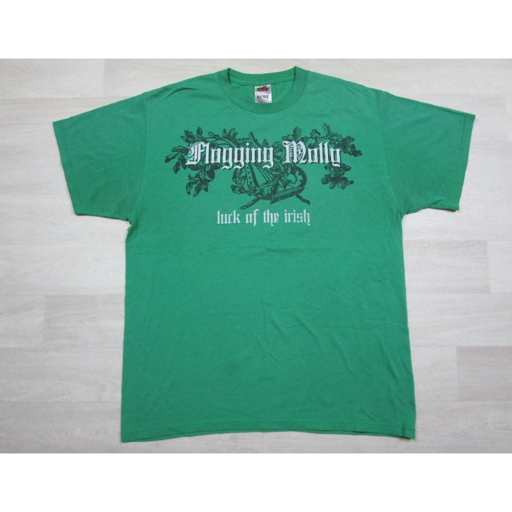 Vintage Y2K Flogging Molly T-Shirt (L) Luck Of The Irish Celtic Punk 2007